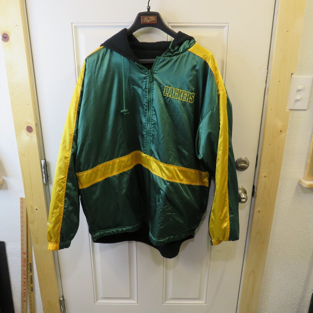 Reebok Green Bay Packers Reversible Hooded Jacket Sz XL